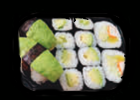 6 piezas Maki aguacate y 2 piezas Sushi aguacate