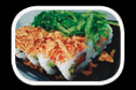 Sushi de aguacate y salmon y sushi de aguacate y cangrejo (4p de cada)